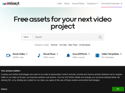 MixkitVideo免费可商用视频素材网