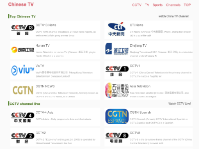 看全球 - 电视直播，CGTN、CCTV、世界各国电视台直播在线观看、台标